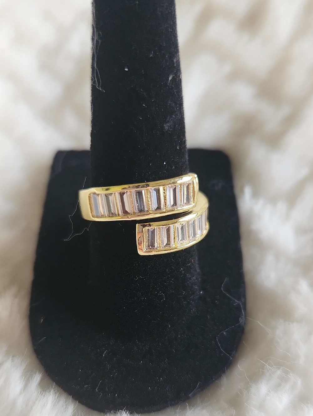 Brand New Gold Crystal Wrap Ring - Women Jewelry Size 7